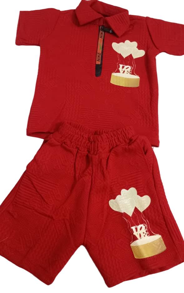 Up and Down Boys Designer Kids Wear, Red | NBA6a