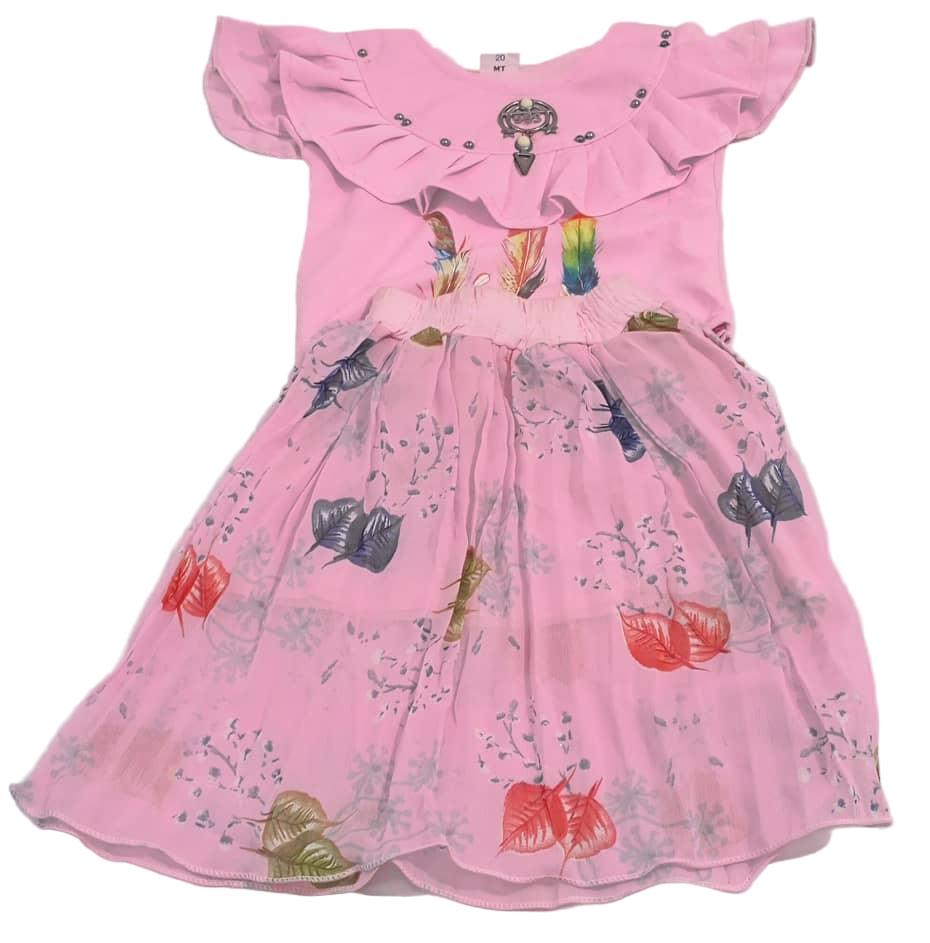 Elegant Girls Hafiza Up and Down Dress, Pink | NBA9b