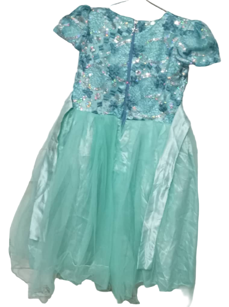 Beautiful Girls Dress With, Sea Green | MJO1a