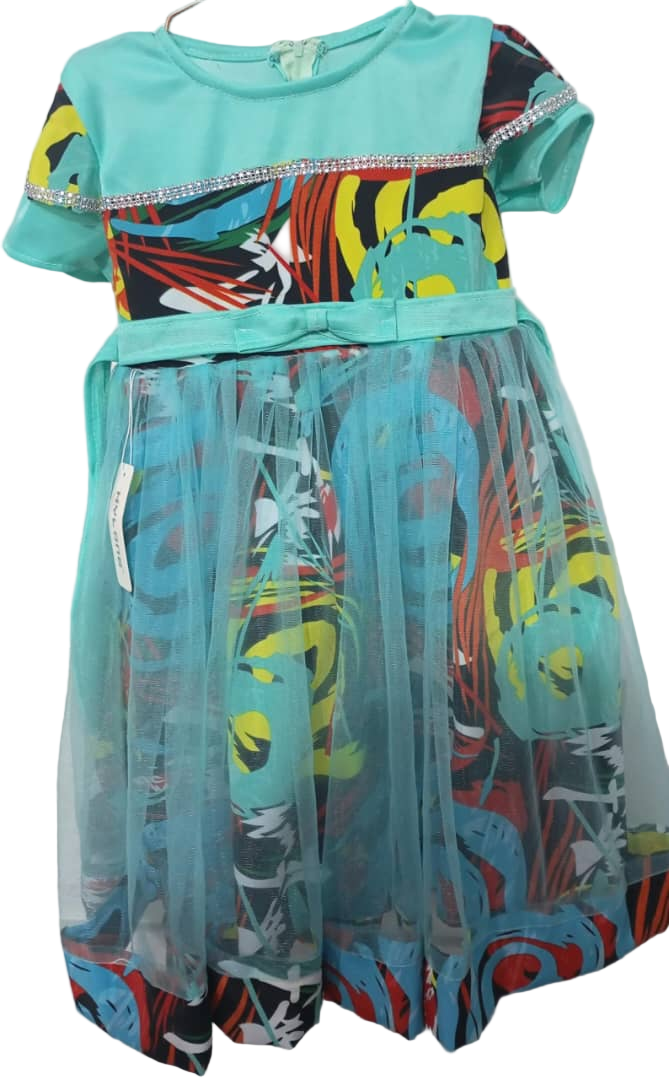 Elegant Big Girls Gown, Sea Green | MJO2b