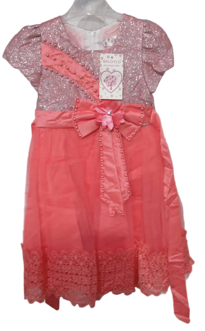 Elegant Baloylo Kids Designer Wear, Peach | MJO6a