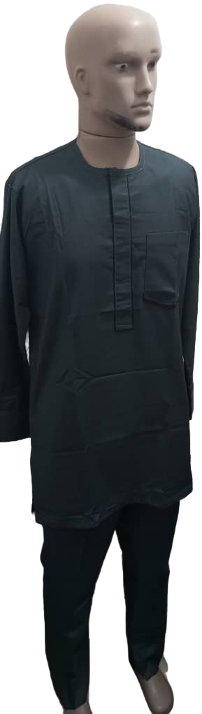 Super Classy Long Sleeve Senator Wear 2-Piece Set for Men, Ash | KUA2a