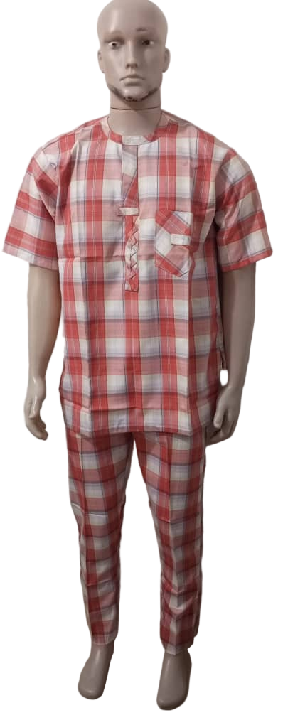 Affordable Up and Down Short Sleeve Senator Wear For Men, Orange | ENC58a