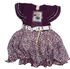 Elegant Baby Dress With Belt, Purple | VBK19a