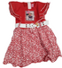 Elegant Baby Dress With Belt, Red | VBK19c