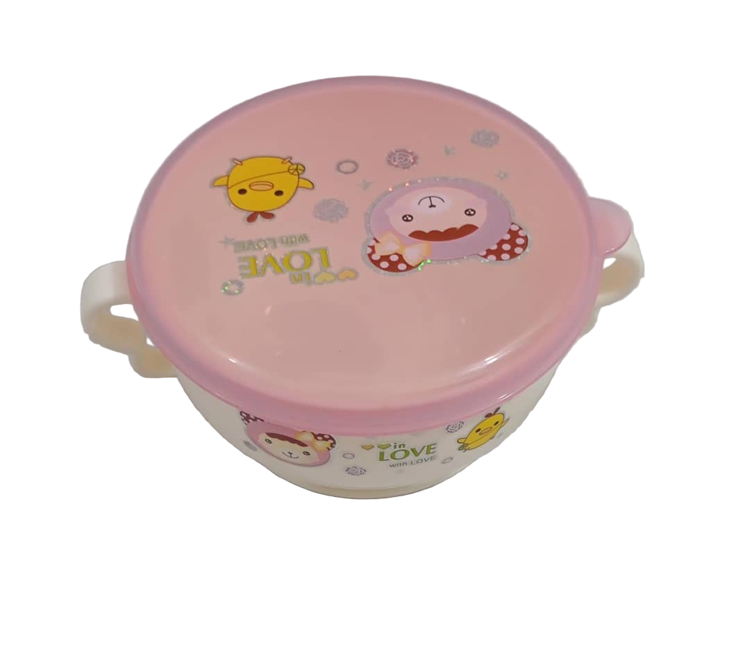 In Love with Love Baby White Plate with Pink Cover| GOM30c