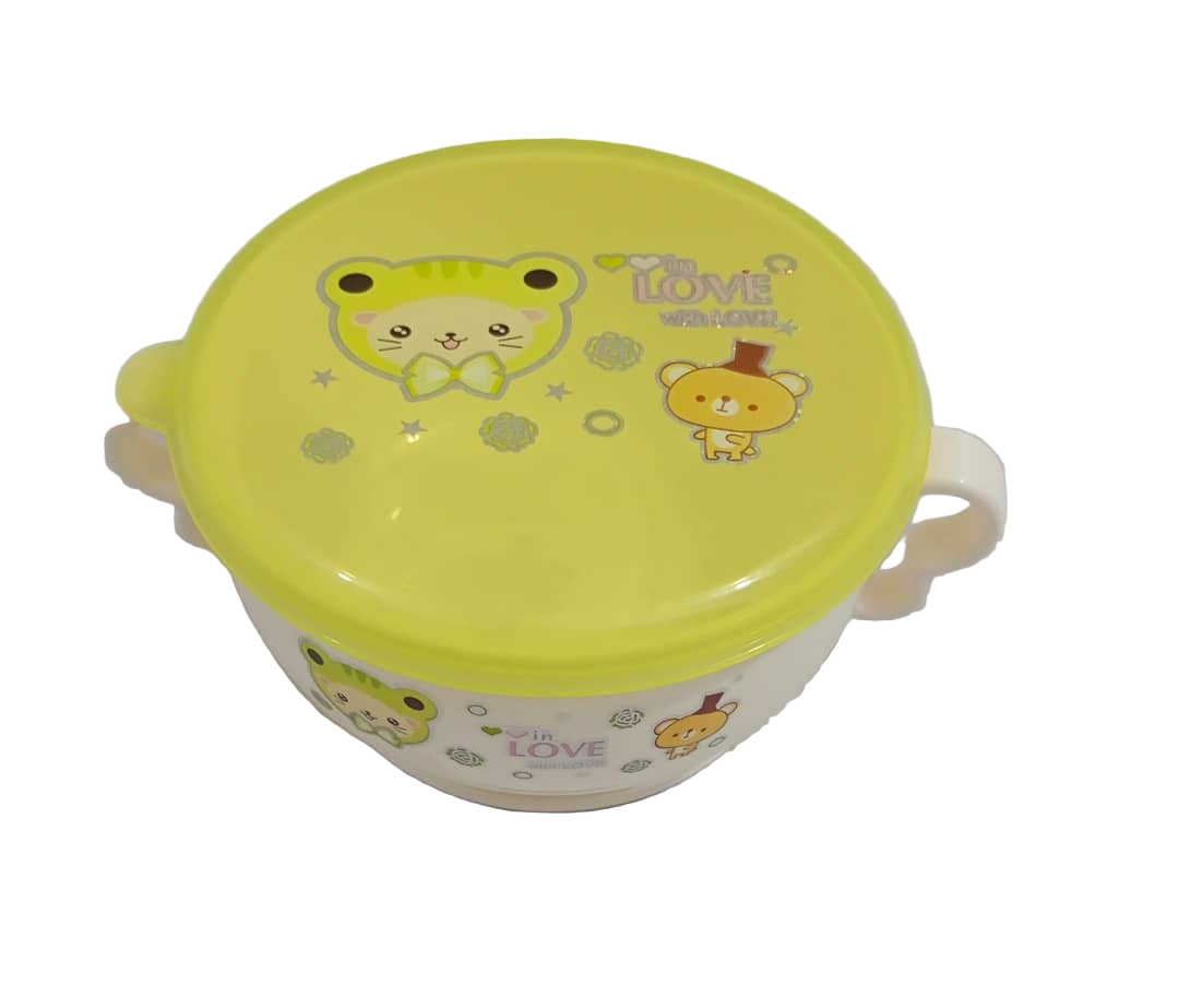 In Love with Love Baby White Plate with Yellow Cover| GOM30b