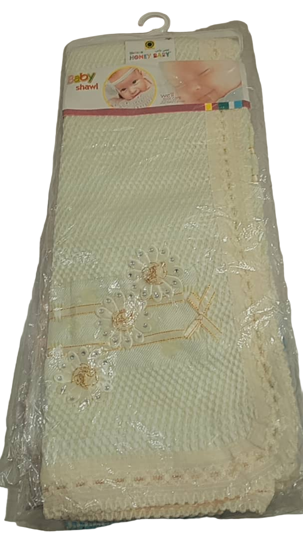 Unique Honey Baby Shawl, Milky Color | GOM12a