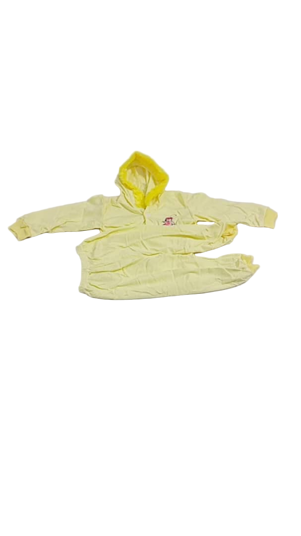 2in1 Unisex Cloth (Shirt & Pants) Matching Set for Newborn, Yellow | GOM27b