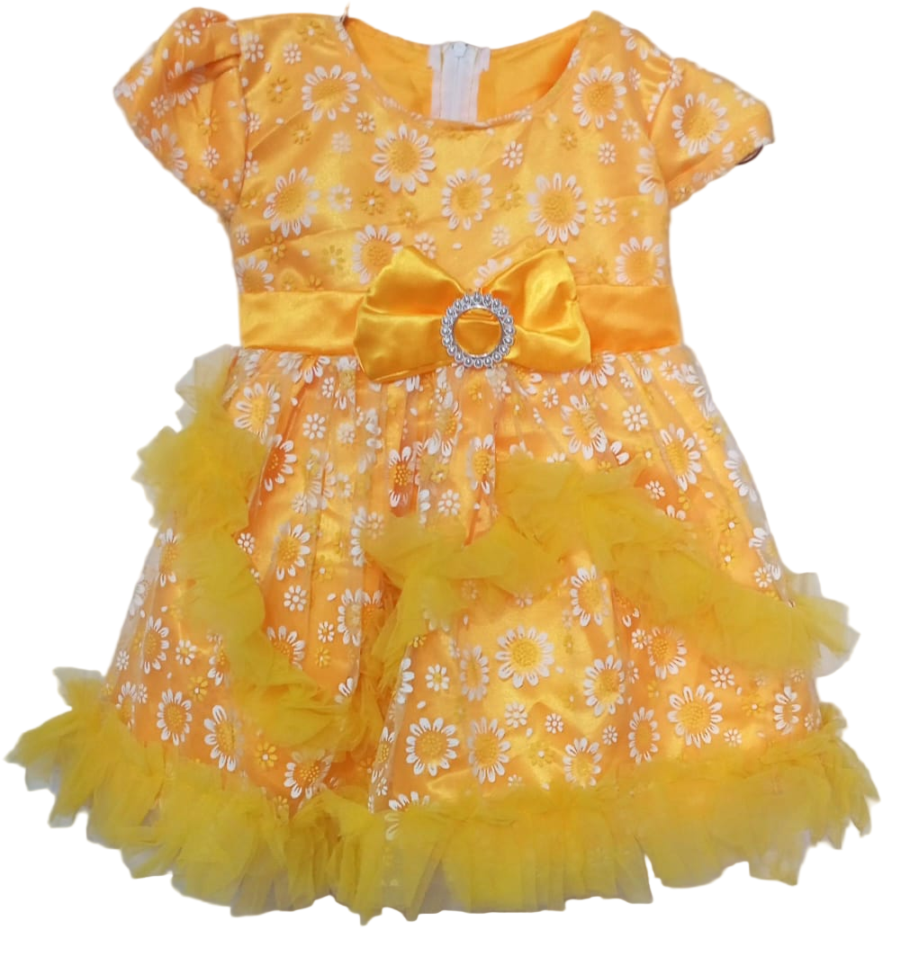 Beautiful Baby Gown, Yellow | VBK1a