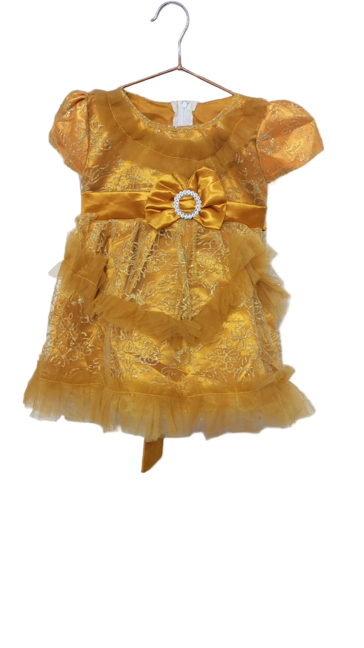 Beautiful Baby Gown, Gold | VBK1b