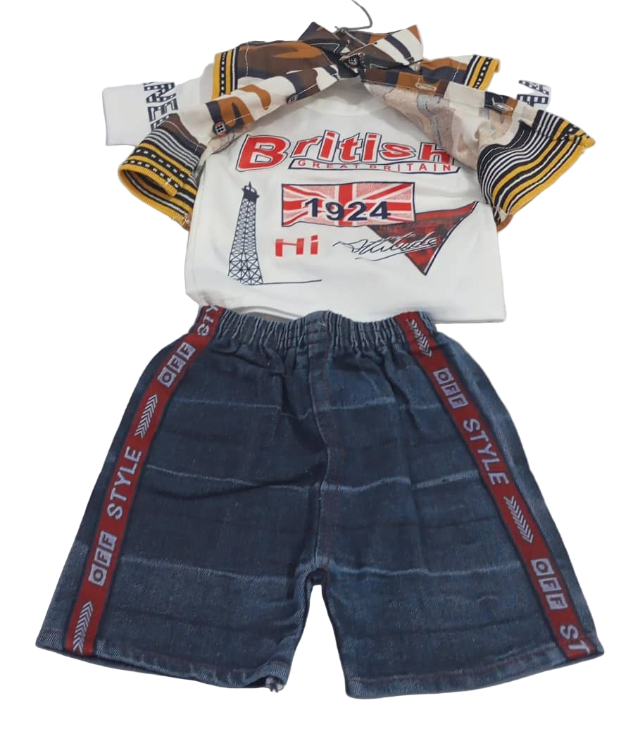 Fashion Jeans, Polo and Shirt For Children, Army color and Blue | VBK7c