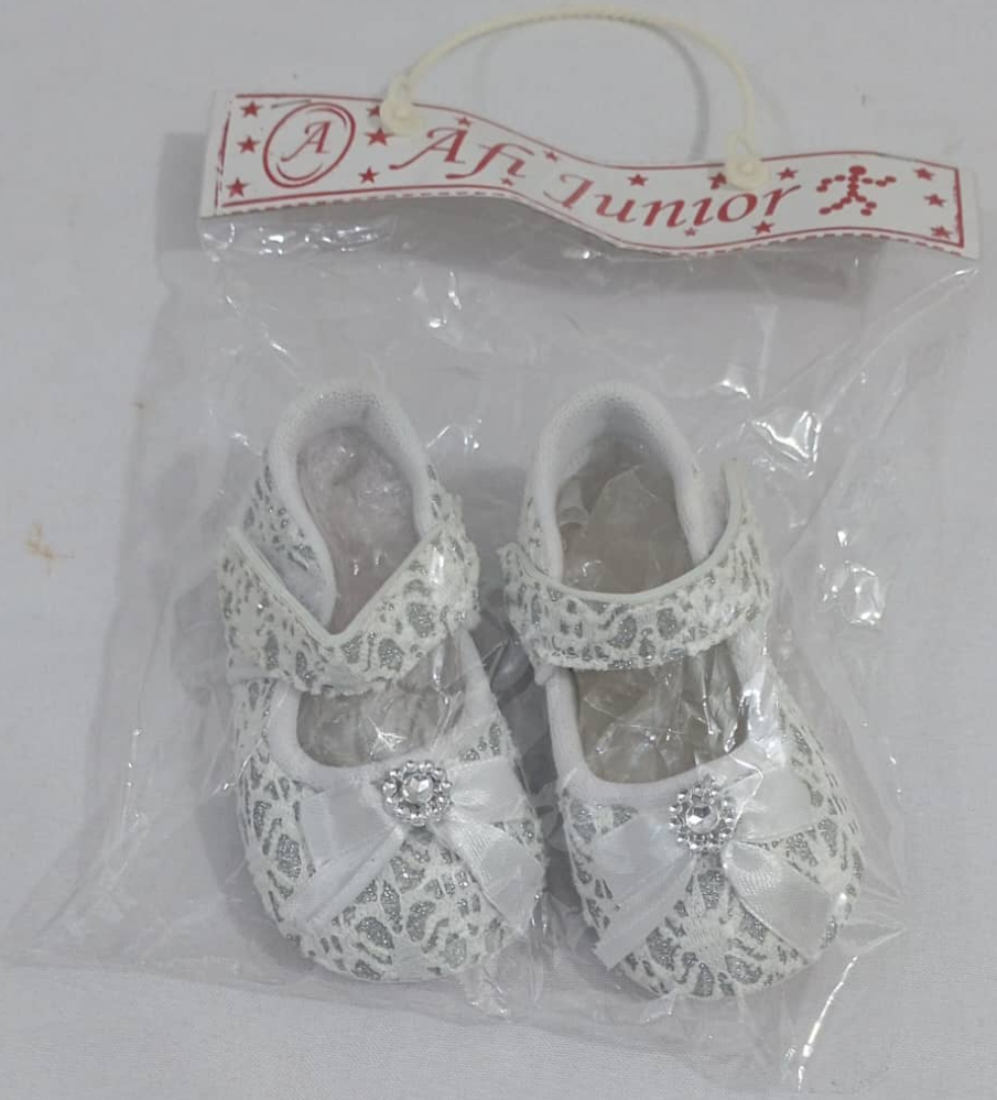 Beautiful Afi Junior Baby Shoe, Silver | RSE1b