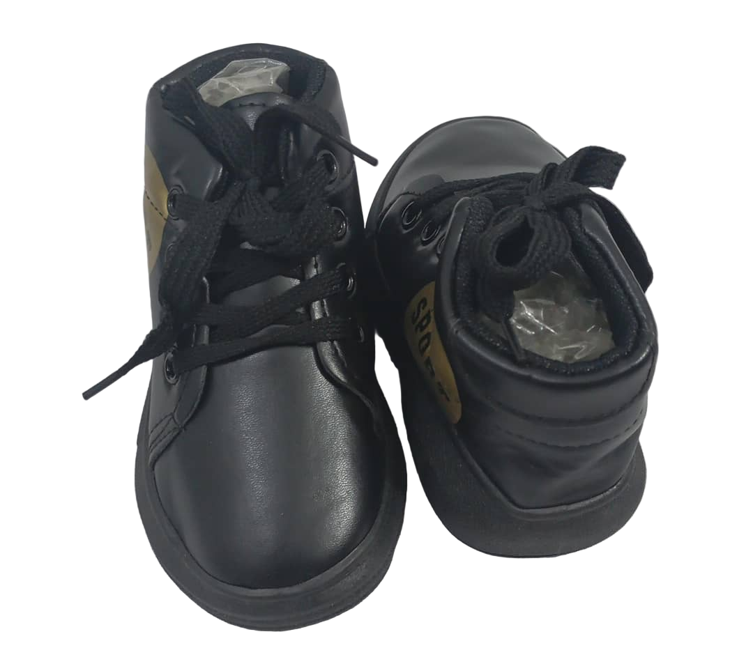 Beautiful Baby Unisex Sport Sneakers, Black | RSE8b