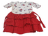 Elegant Children's Gown, White and Red | NBA3b
