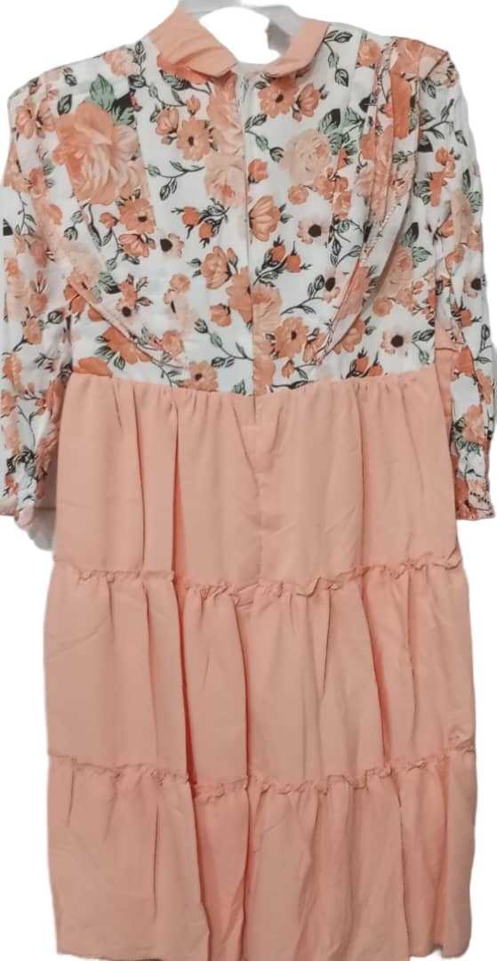 Elegant Occasional Children's Gown, Peach | NBA4a