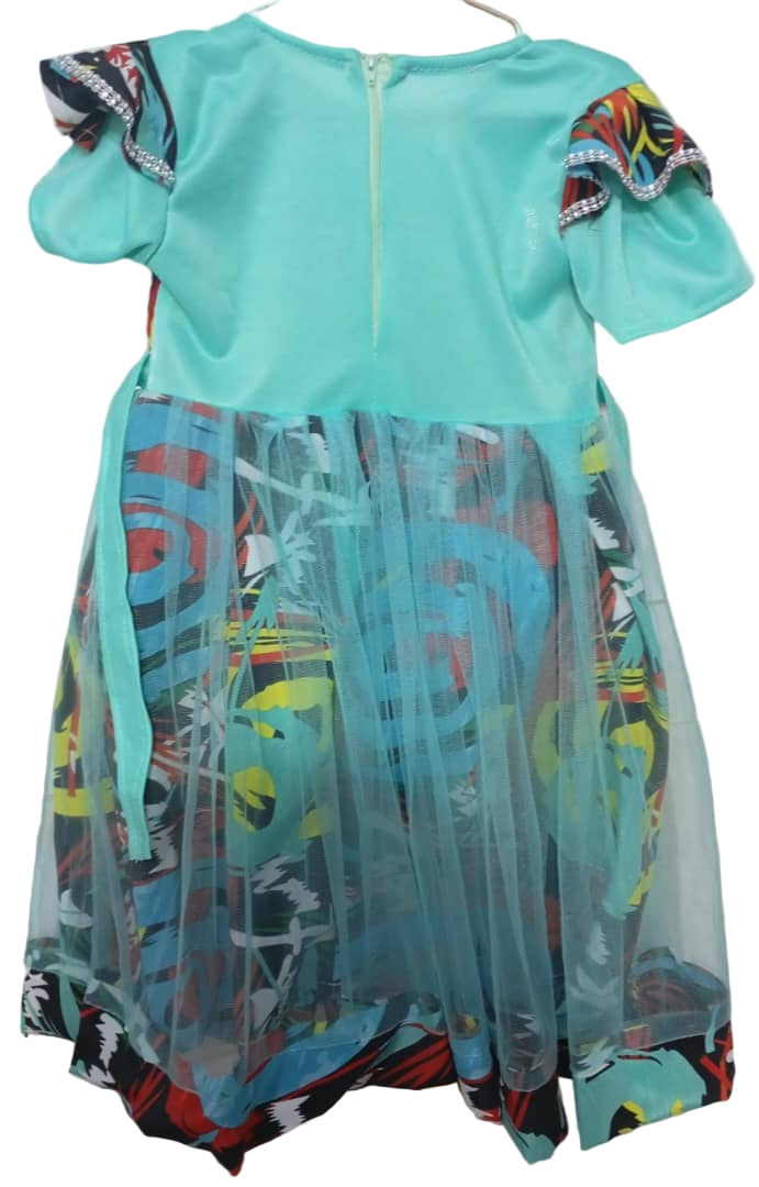 Elegant Big Girls Gown, Sea Green | MJO2b
