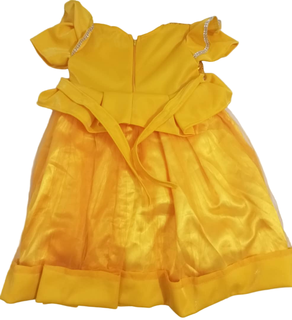 Beautiful Girls Gown, Yellow | MJO3a