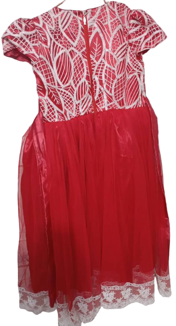 Elegant Fashion Big Girls Gown, Red | MJO4a