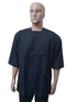 Elegant Up and Down Three Quarter Sleeve Senator Wear Set For Men, Navy blue | KUA10a