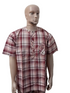 Classy Up and Down Short Sleeve Senator Wear For Men, Peach Stripe | ENC59a