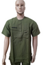 Elegant Up and Down Short Sleeve Senator Suit For Men, Green | ENC64a