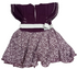 Elegant Baby Dress With Belt, Purple | VBK19a