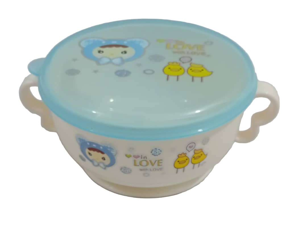 In Love with Love Baby White Plate with Blue Cover| GOM30a