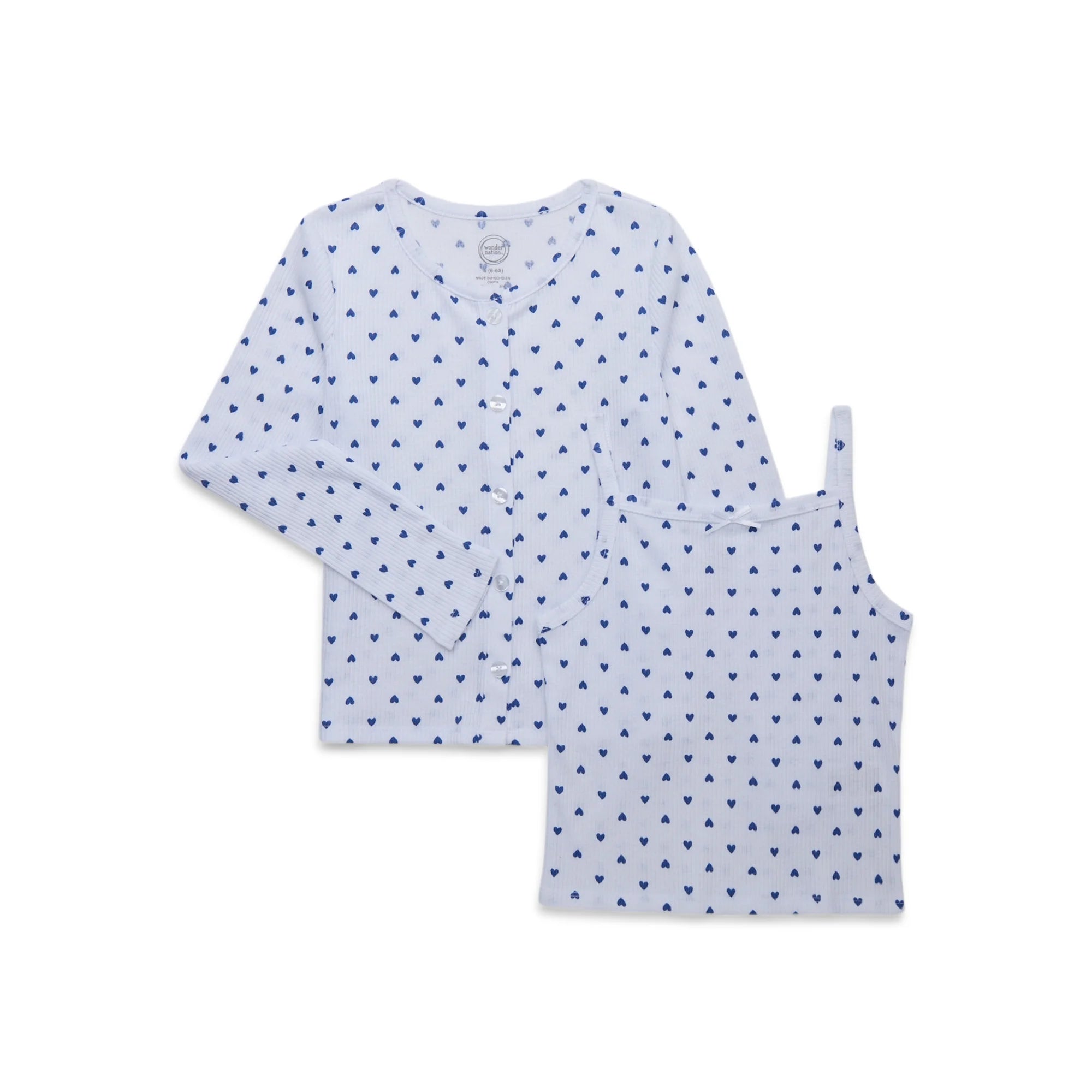 Wonder Nation Girls Knit Cardigan Sweater and Cami Top Set, 2-Piece, Sizes 4-18 & Plus |  WTWL944XA