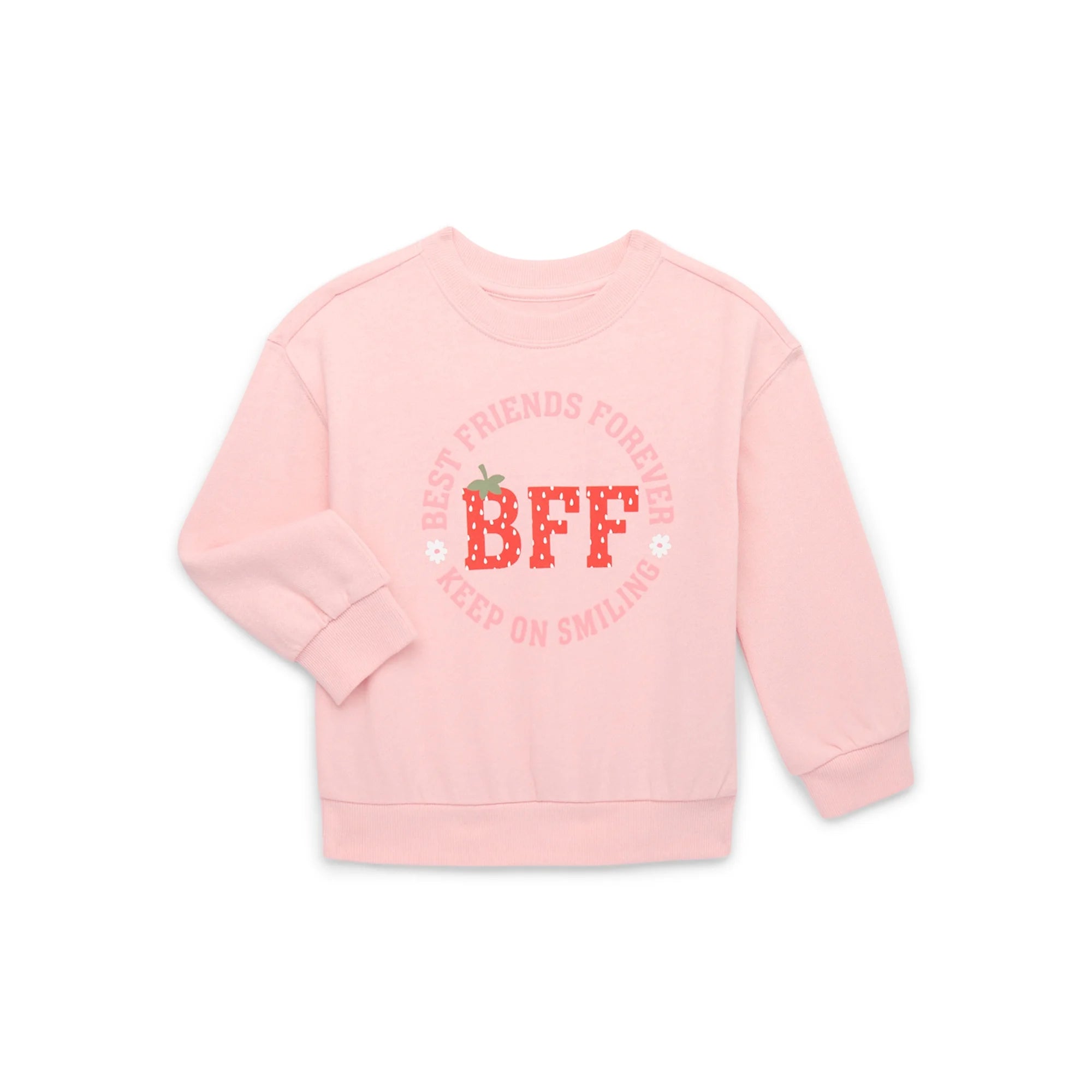 Wonder Nation Toddler Girl Fleece Crew Neck Top, Single Pack  |   WTWL1018XA