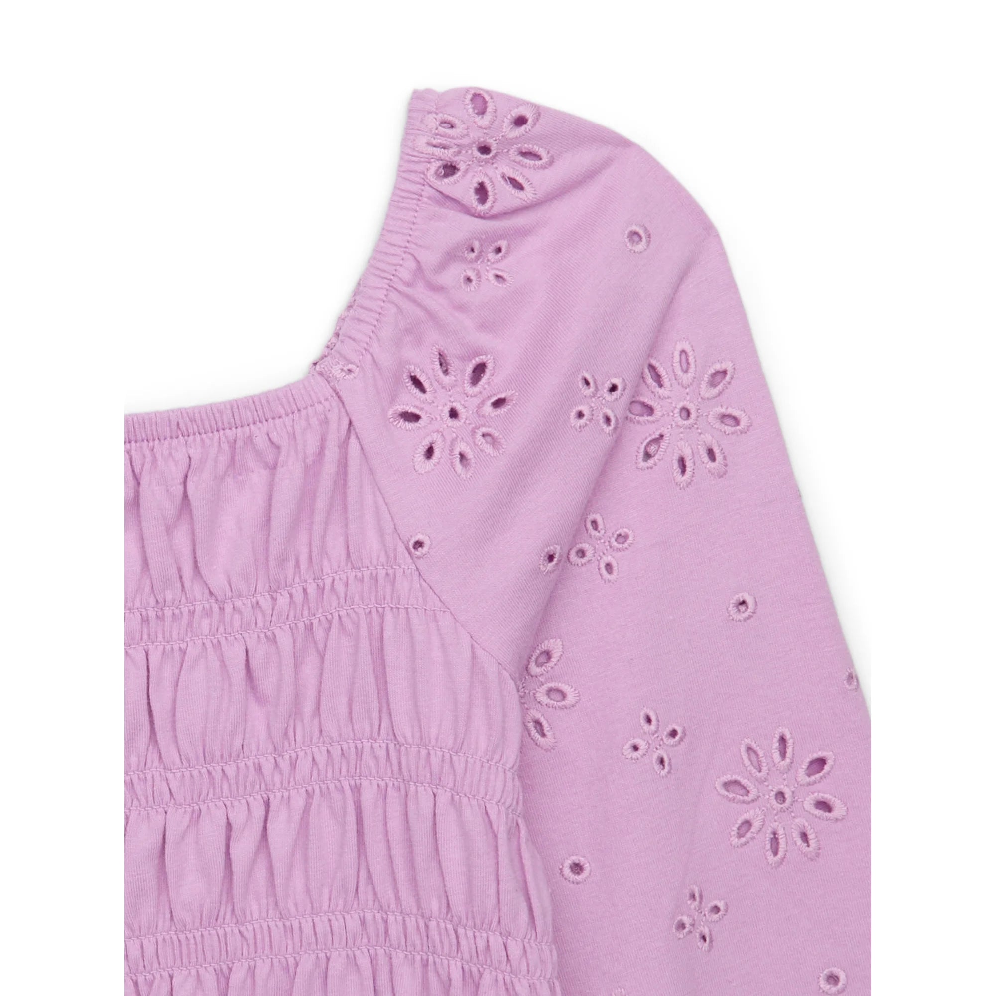 Wonder Nation Girls Smocked Eyelet Top with Long-Sleeves, Sizes 4-18 & Plus |  WTWL779XA