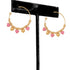 Time and Tru Women's Goldtone Hoops with Polished and Pink Heart Charm Drops  |   WTWL1096XA