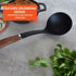 Imusa Nylon Black Cooking Ladle with Woodlook Handle | WTWL996XA
