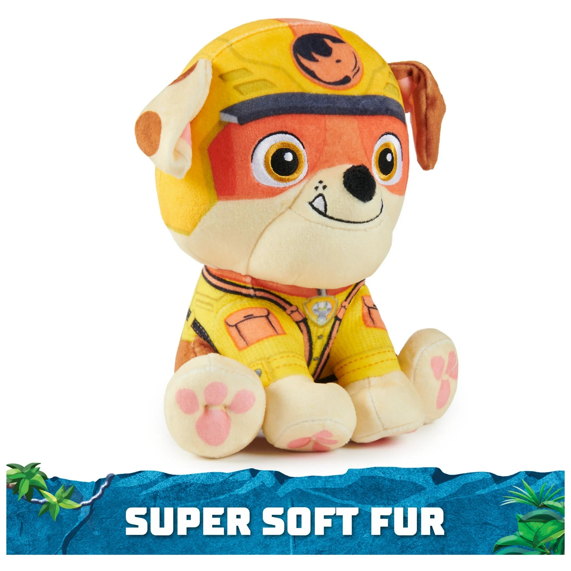 PAW Patrol Jungle Pups, Rubble 8-Inch Plush Toy  |  WTWL1052XA