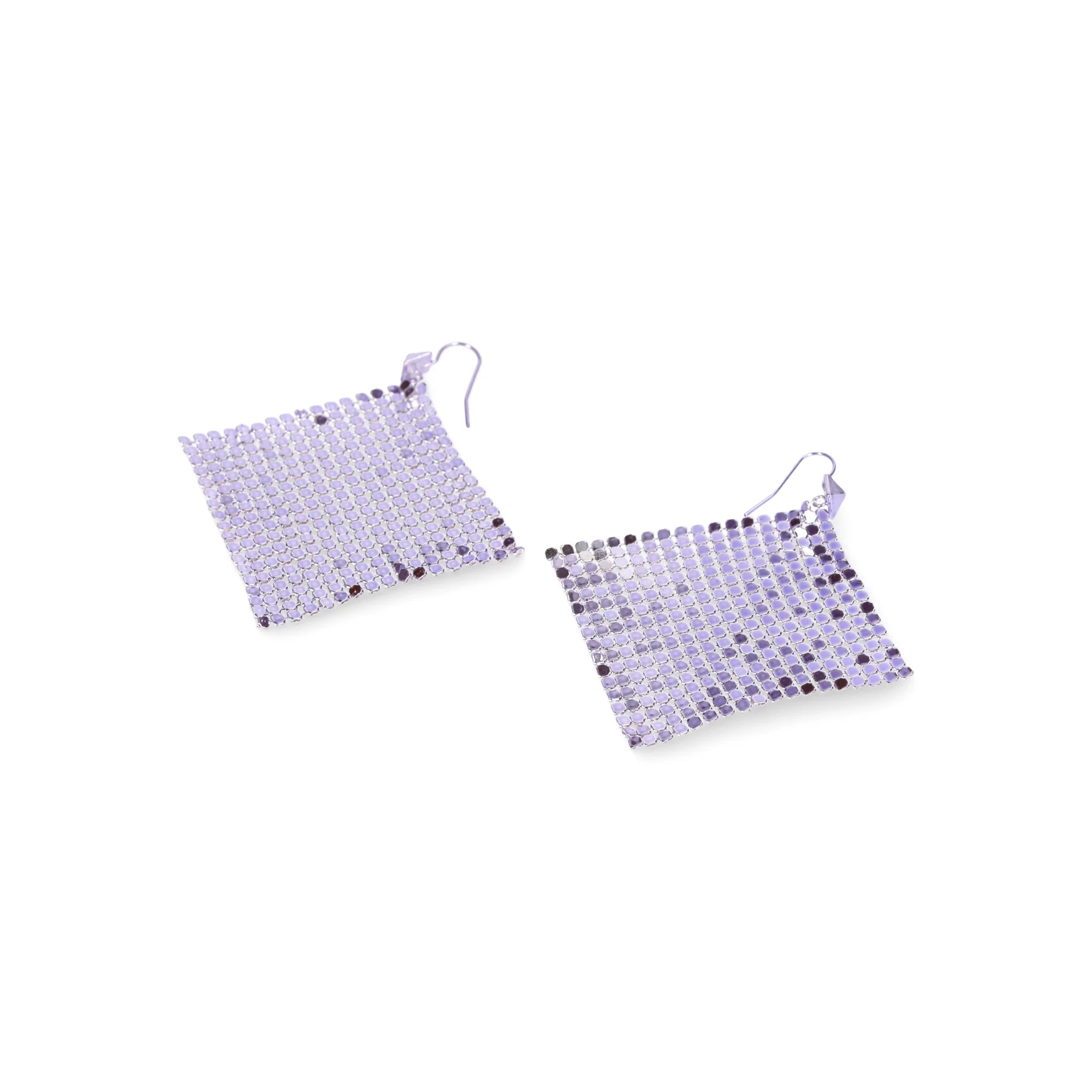 Madden NYC Women's Fashion Lavender Chainmail Chandelier Earrings | WTWL689XA