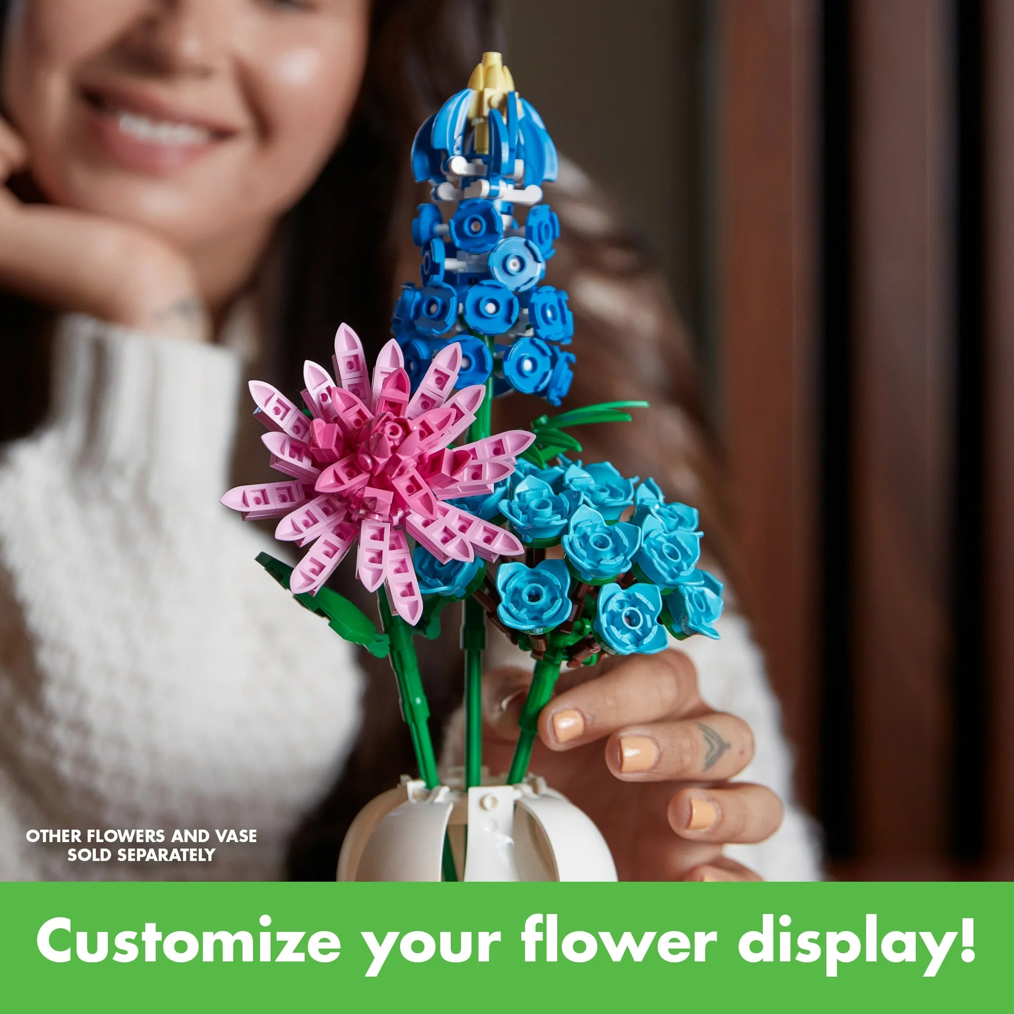 Brickcraft Bricktanicals Dahlia Building Kit (100-Piece Set), Artficial Flower Craft, Gift For Him and Her |  WTWL941XA