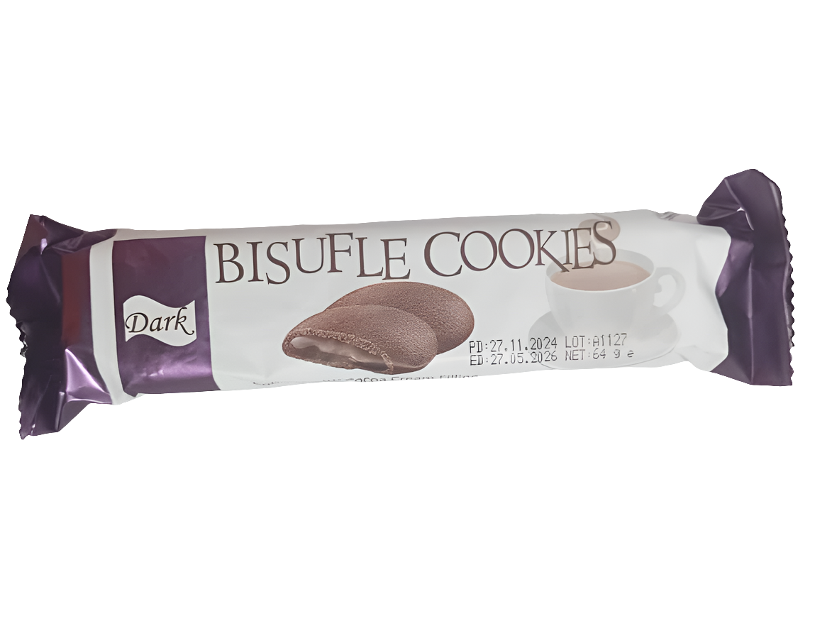 Derk Bisufle Cookies With Cocoa Cream Filling 65g, White | 2LVA1a-UCM