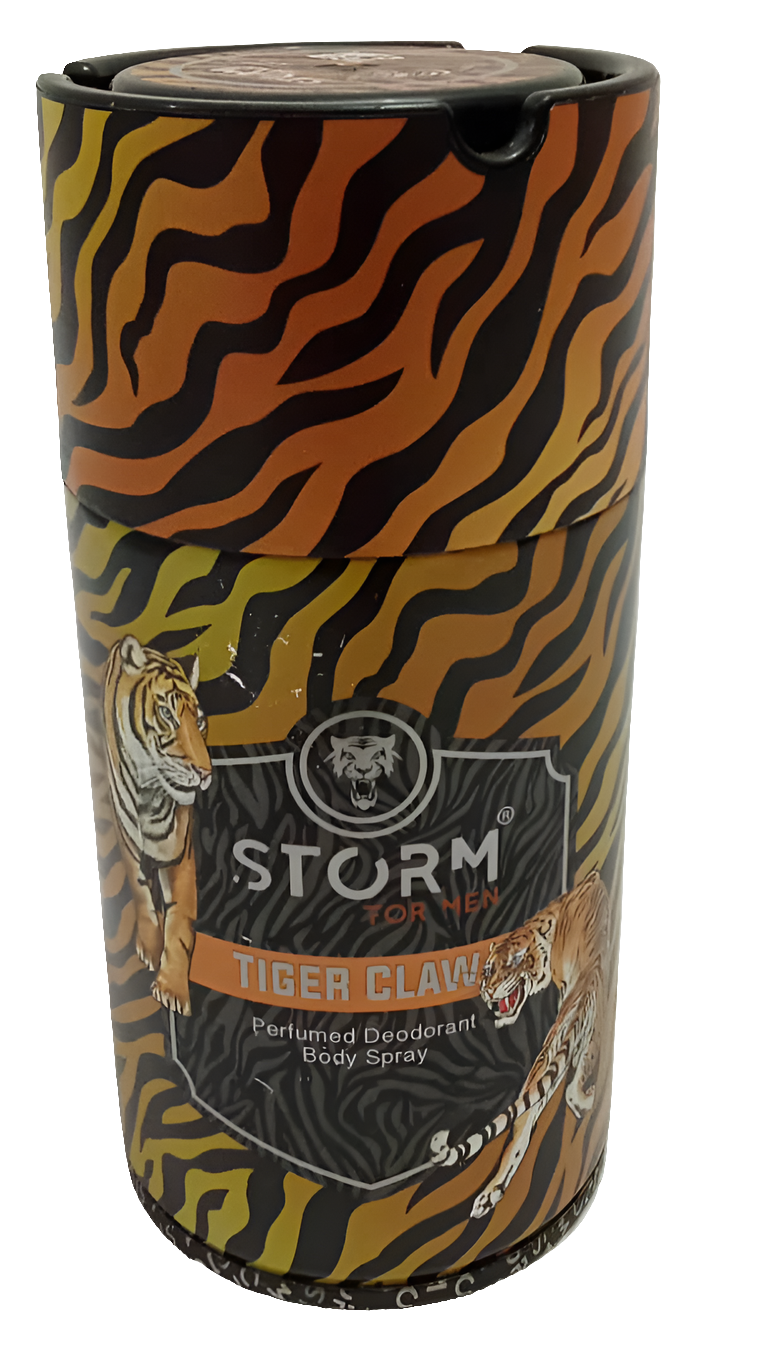 Storm For Men Tiger Claw Perfumed Deodorant Body Spray 250ML, Brown | TNB25c