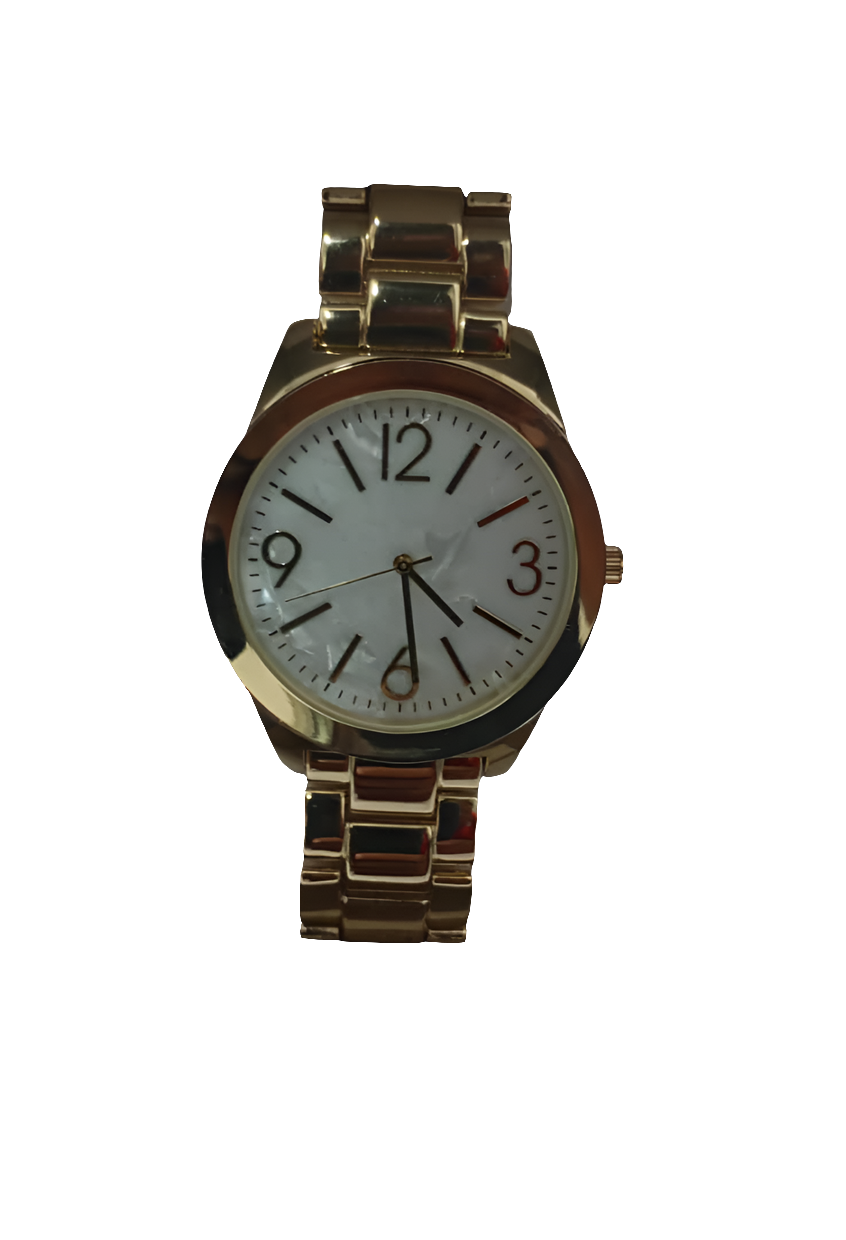 Time and Tru Metal Band Watch, Unisex Gold (With Adjustable Links) | BGLT5