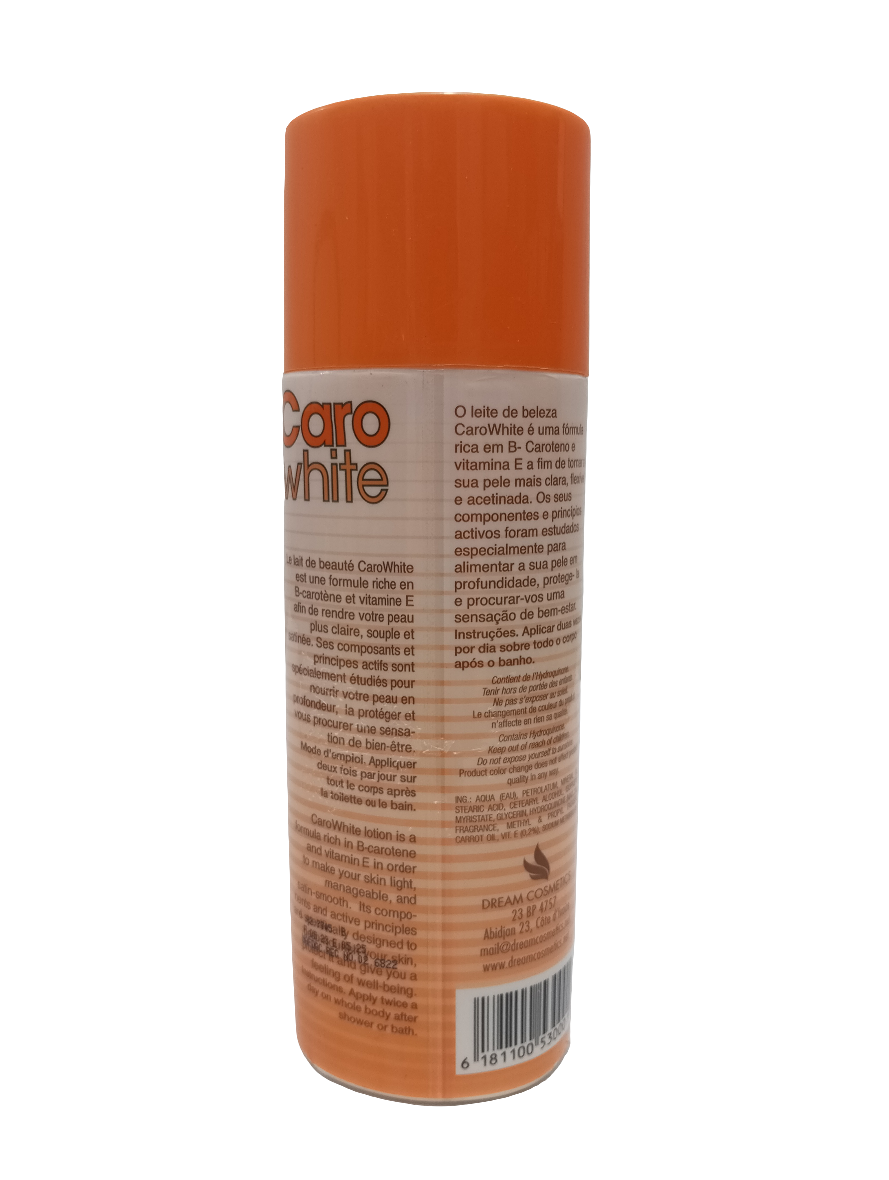 Caro White Lightening Beauty Lotion 500ML, Orange | BSE6a