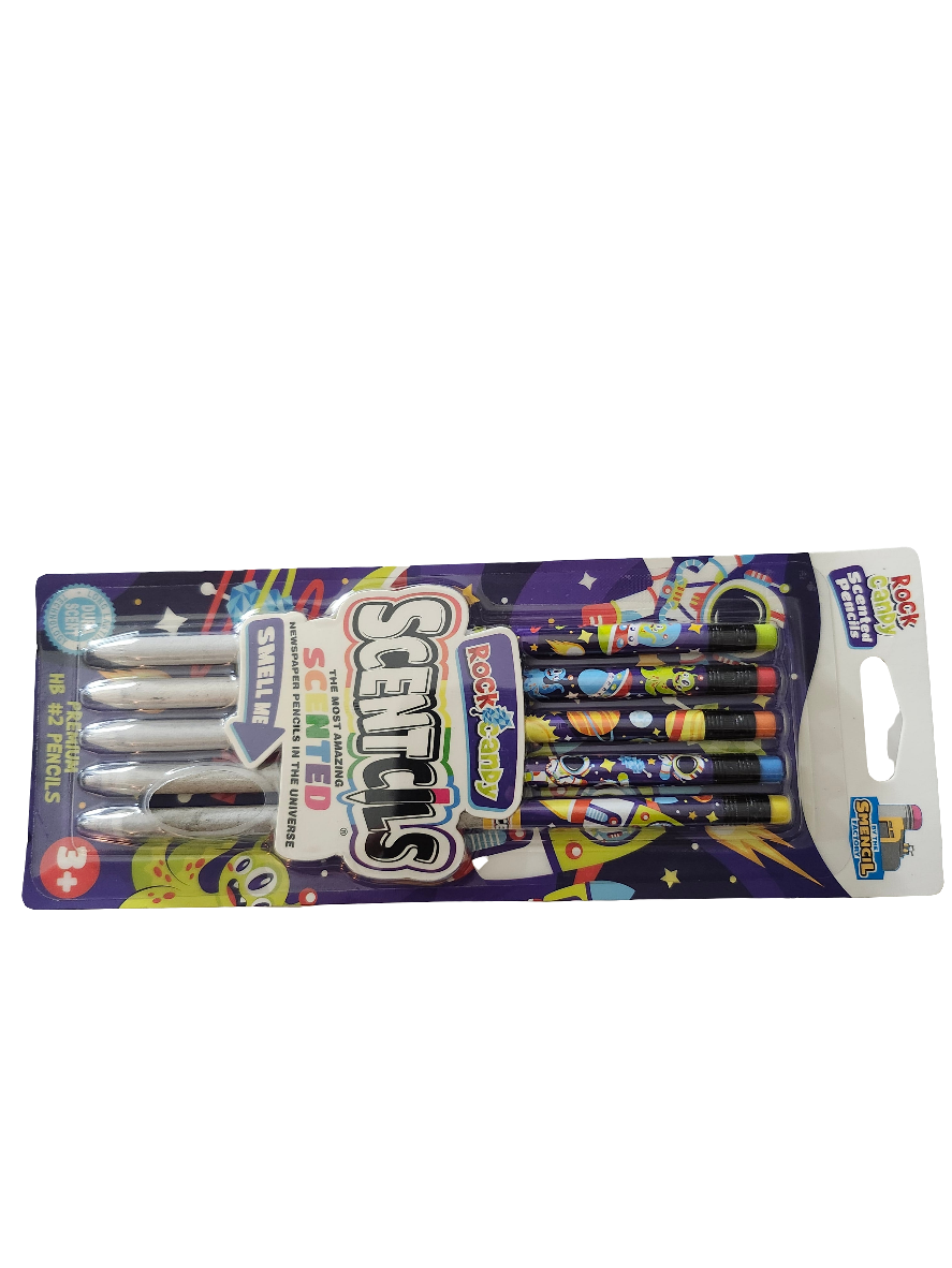 Rock Candy Scented Pencils, Scentcils 5-Pack Premium #2 Pencil (3+) | BTGT59XA