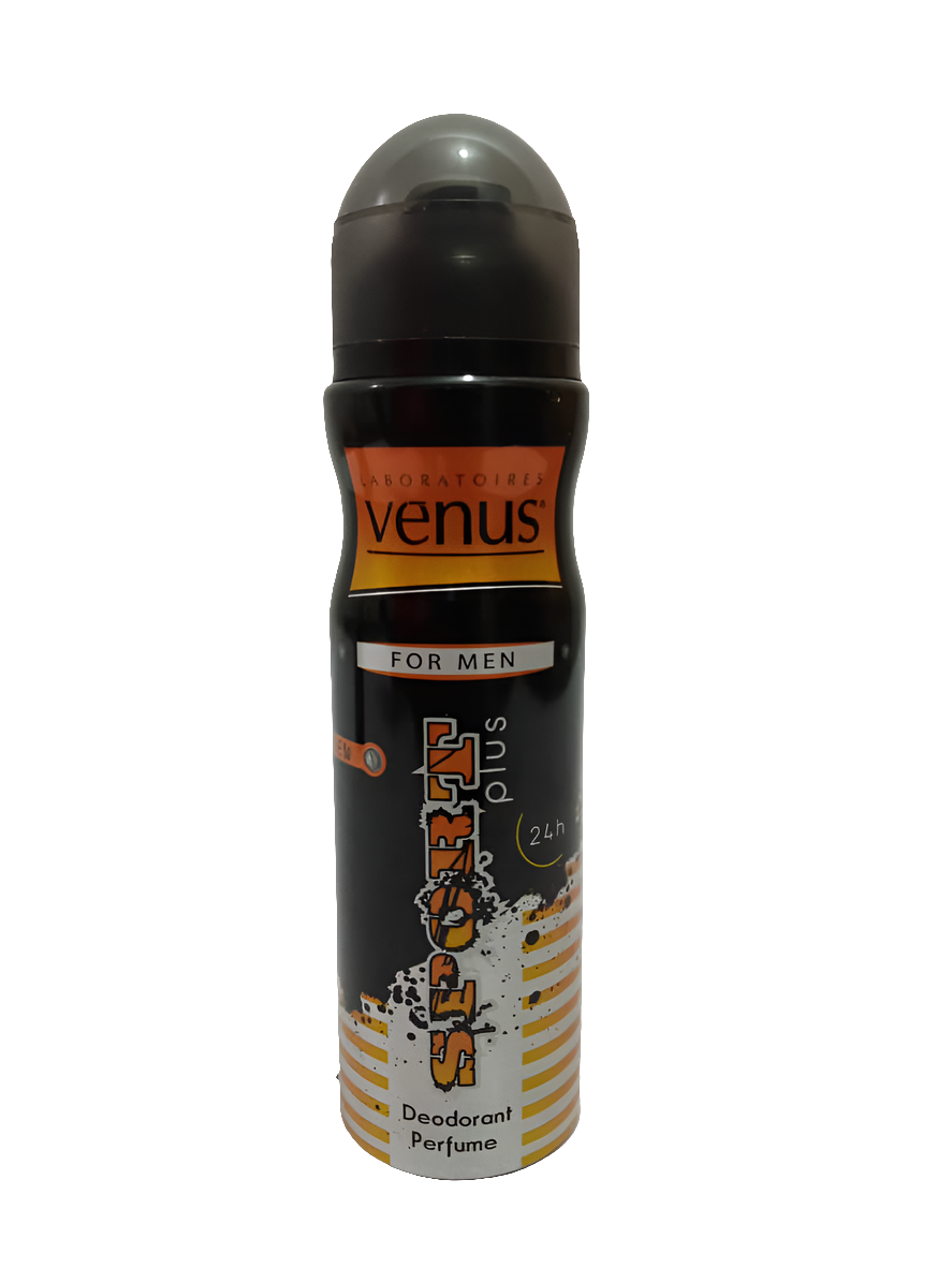 Venus Laboratories For Men Sport Plus Deodorant Perfume 200ML, Black | TNB23b