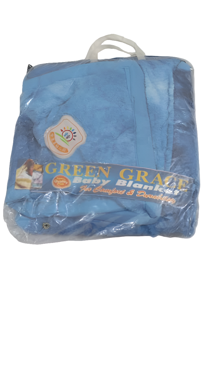 Green Grace Baby Blanket for Comfort and Durability, Blue | GOM42a