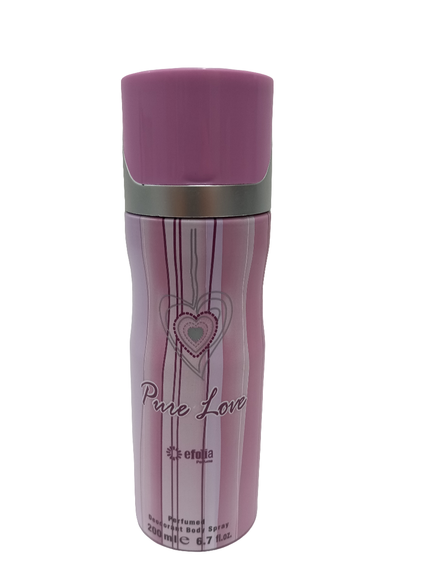 Pure Love Efolia Perfumed Deodorant Body Spray 200ML, Pink | TNB22a