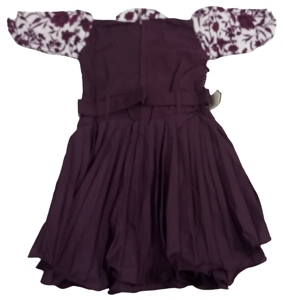 Beautiful Children's Gown with Belt, Purple| NBA2b