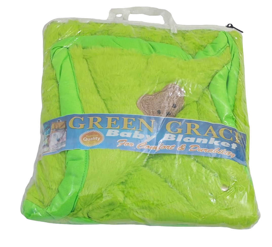 Green Grace Baby Blanket for Comfort and Durability, Green | GOM42c