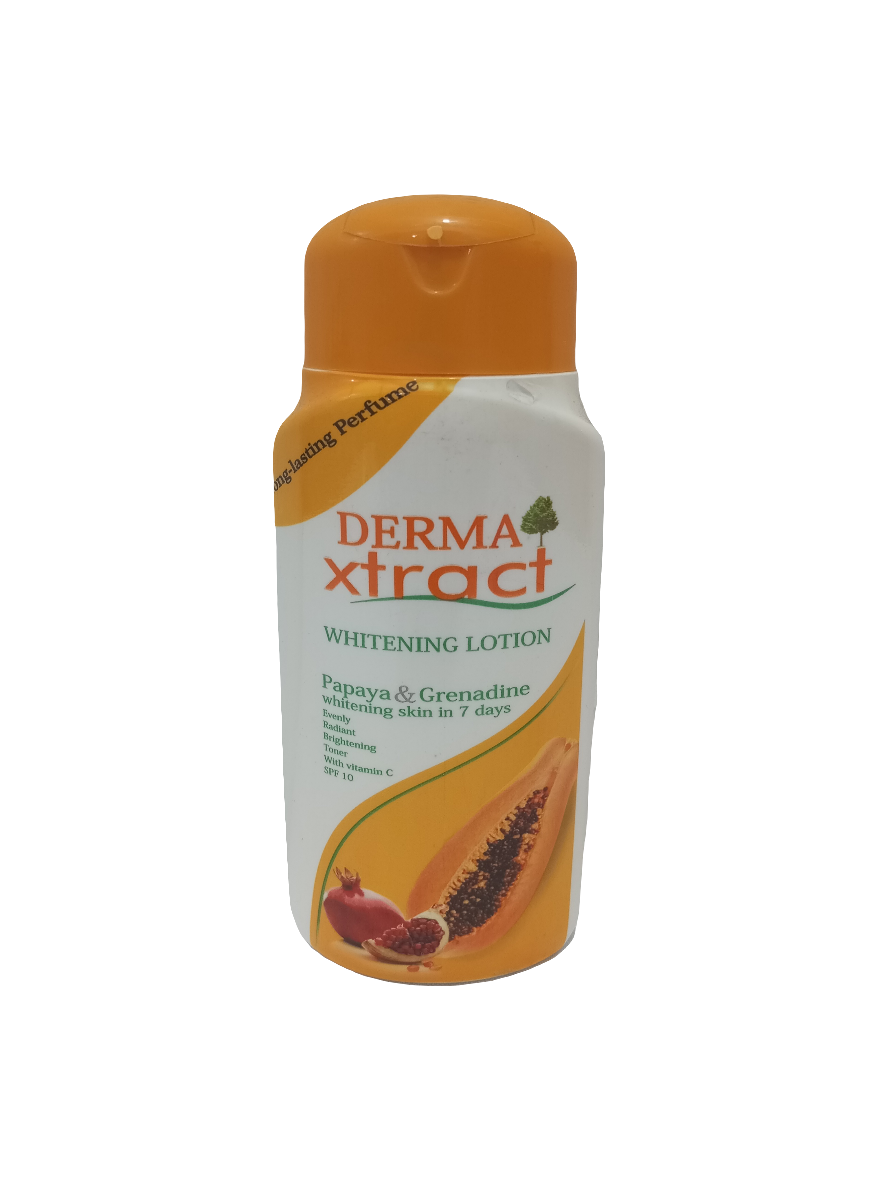 DermaXtract Papaya and Grenadine Whitening Lotion 300ML, Yellow | LME7a