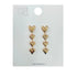 Time and Tru 4 Heart Linear Gold Fashion Earrings  |   WTWL1109XA