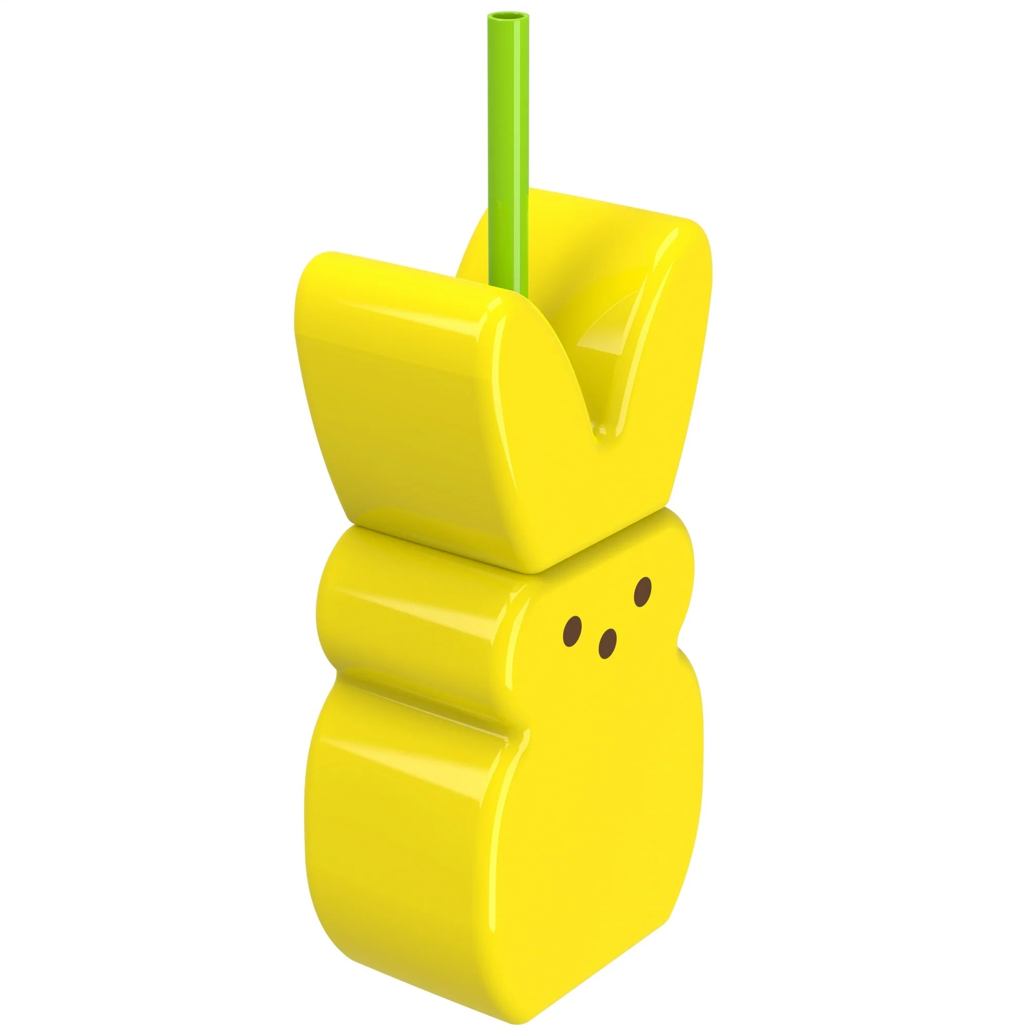 Peeps Sculpted Tumbler with Straw, Yellow, 14oz |  WTWL888XA