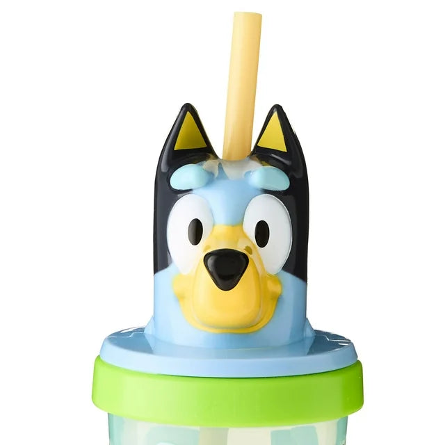 Bluey Easter Super Sipper Tumbler, Durable Plastic Kids Straw Tumbler with Sculpted Character Head, 18oz  | WTWL903XA